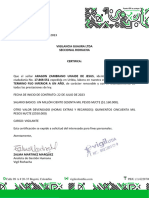 Certificado Laboral Aragon Unaide
