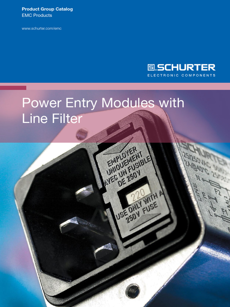 Schurter Power Entry Modules With Line Filter PDF Fuse (Electrical