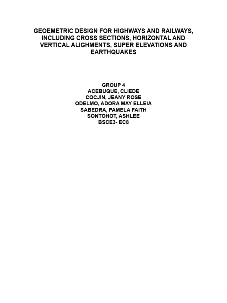 GeometricDesignforHighwaysandRailways PDF Land Transport