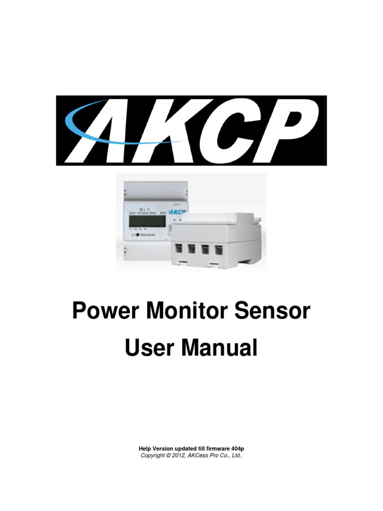 AKCP Power Monitor Sensor User Manual | PDF | Electrical Impedance ...