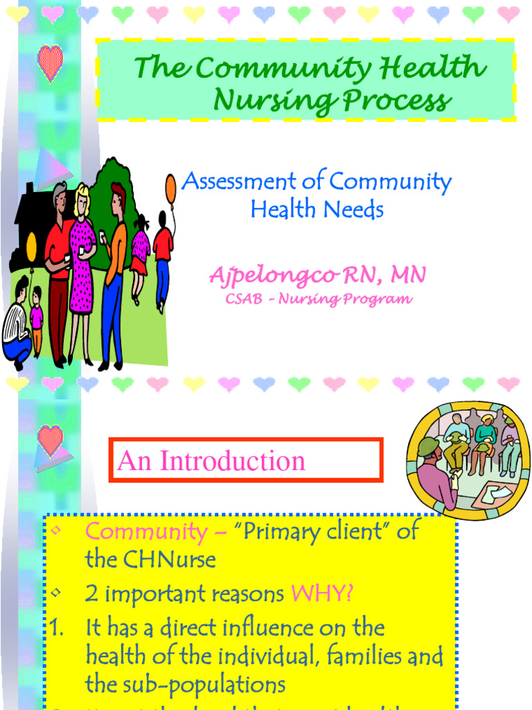 CSAB Community Health NSG Process Com Diagnosis PDF Community
