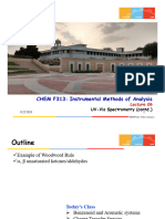 CHEM F313: Instrumental Methods of Analysis: UV-Vis Spectrometry (Contd.)