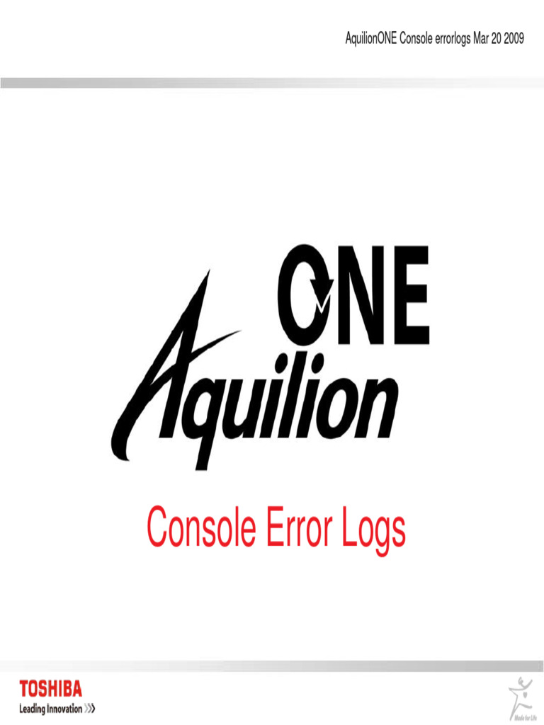 Console Error Log Management Guide | PDF | Software | Information ...