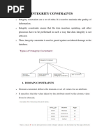 Integrity Constraints