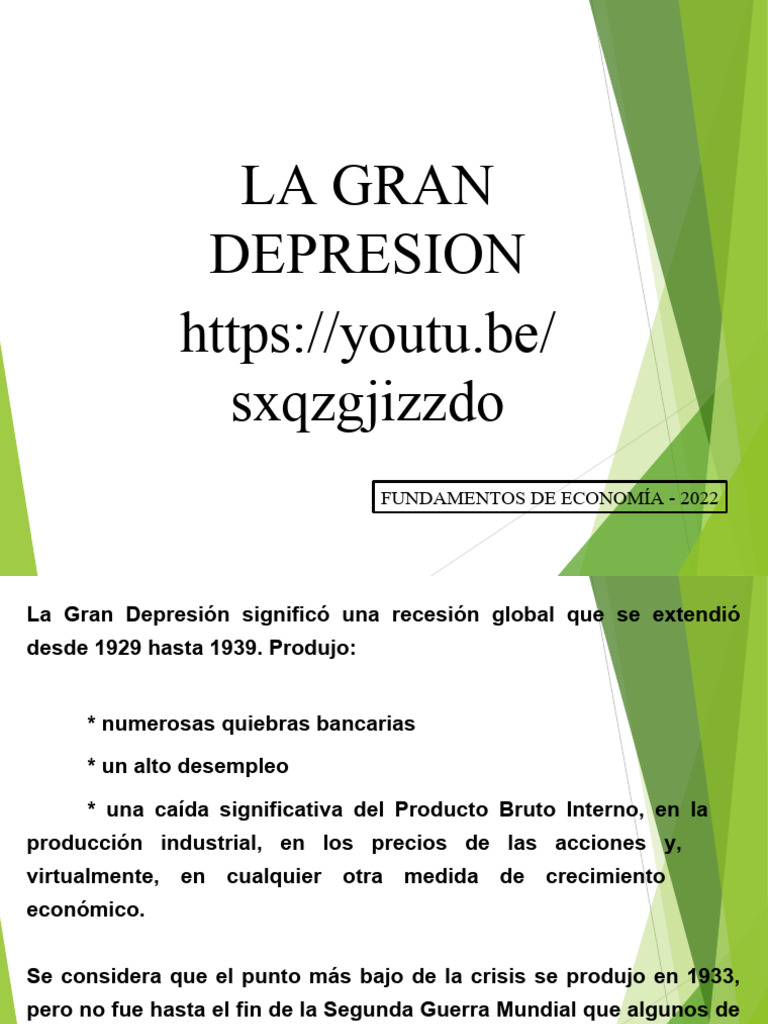Causas y Efectos de la Gran Depresión | PDF | Gran depresion | Inversiones