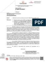 Oficio de Notificacion N°1547-2023-CG-GRLP