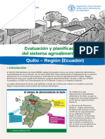 Quito - Región (Ecuador) : Evaluación y Planificación Del Sistema Agroalimentario