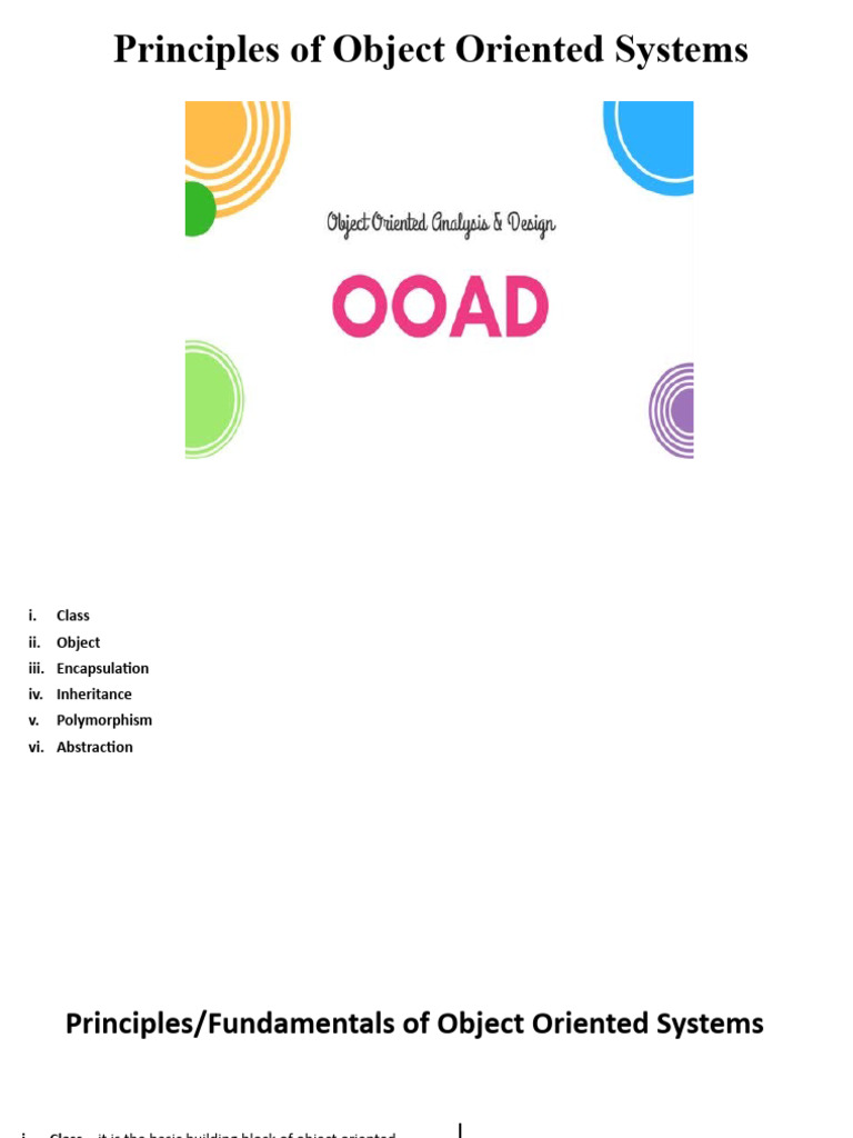Lesson 2 - Principles of Object Oriented Systems | PDF | Class ...