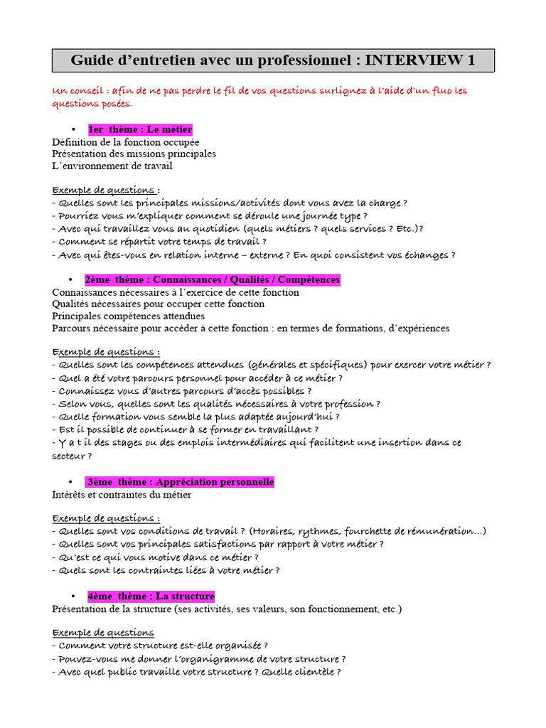 Guide d'entretien professionnel efficace | PDF | Business | Économie