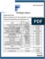 Actividades - Octubre 2023