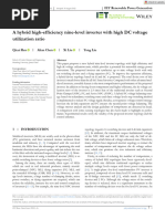 A Hybrid High Efficiency Nine Level Inverter With High DC Voltage Utilization Ratio