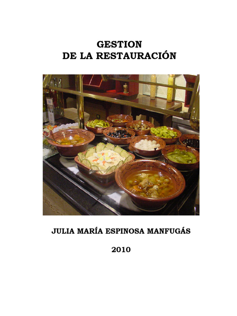 Libro Gestion de La Restauracion, PDF, Calidad (comercial)