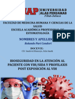 Bioseguridad en La Atención Al Paciente Con VIHsida y Profilaxis Post Exposición Al VIH