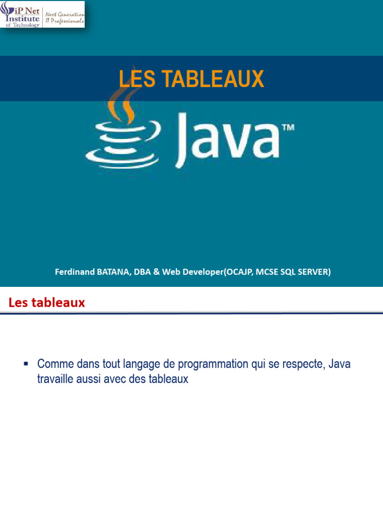 Module 4 - Les Tableaux | PDF