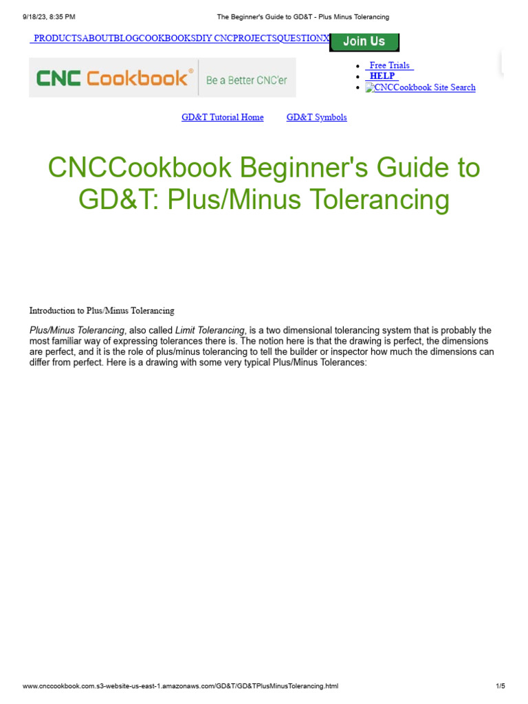 05-The Beginner's Guide To GD&T - Plus Minus Tolerancing | PDF ...