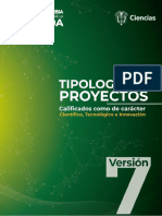 Anexo 1 Documento Tipologia de Proyectos Calificados Como de Caracter Cientifico Tecnologico e Innovacion Version 7
