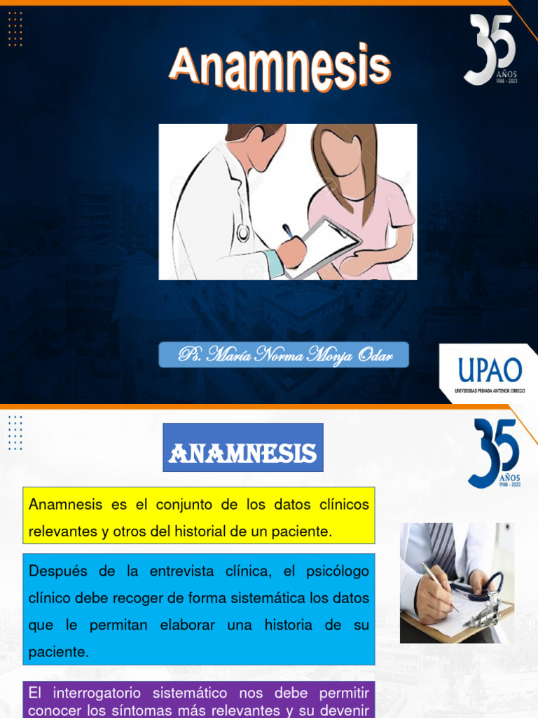Guía Completa de Anamnesis Psicológica | PDF | El embarazo | Pesadilla