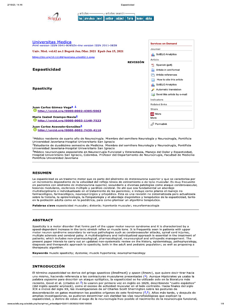 ESPASTICIDAD | PDF