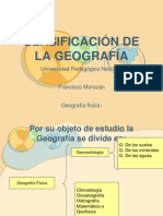 CLASIFICACIÓN DE LA GEOGRAFÍA