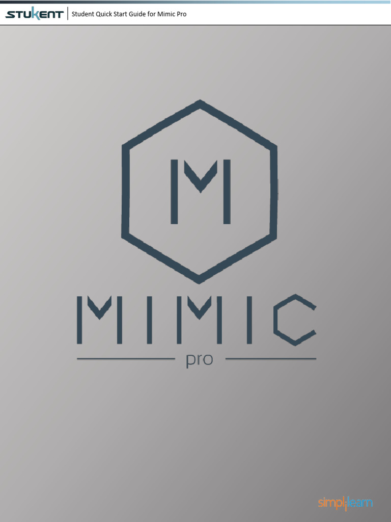 Mimic Pro Student Guide PDF Computing