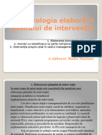 Metodologia Elaborării Planului de Intervenţie