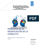 Principios de La Modificacion de La Conducta