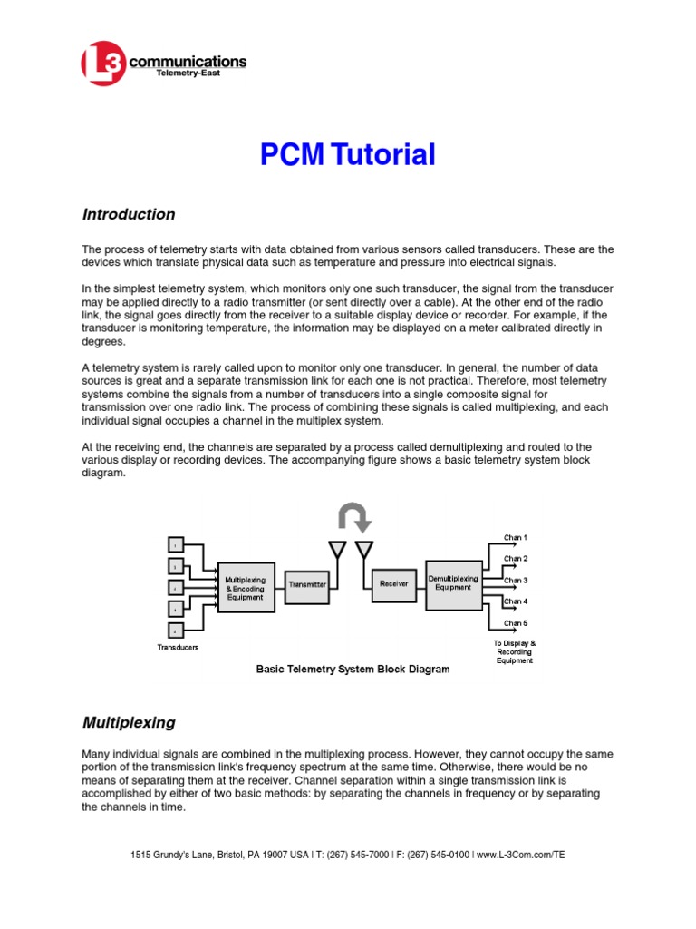 PCM Tutorial | PDF | Analog To Digital Converter | Multiplexing