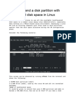 Resize-Extend A Disk Partition With Unallocated Disk Space in Linux