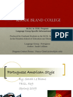 Portuguese American Style (Presentation) Author Sarah Le Blanc
