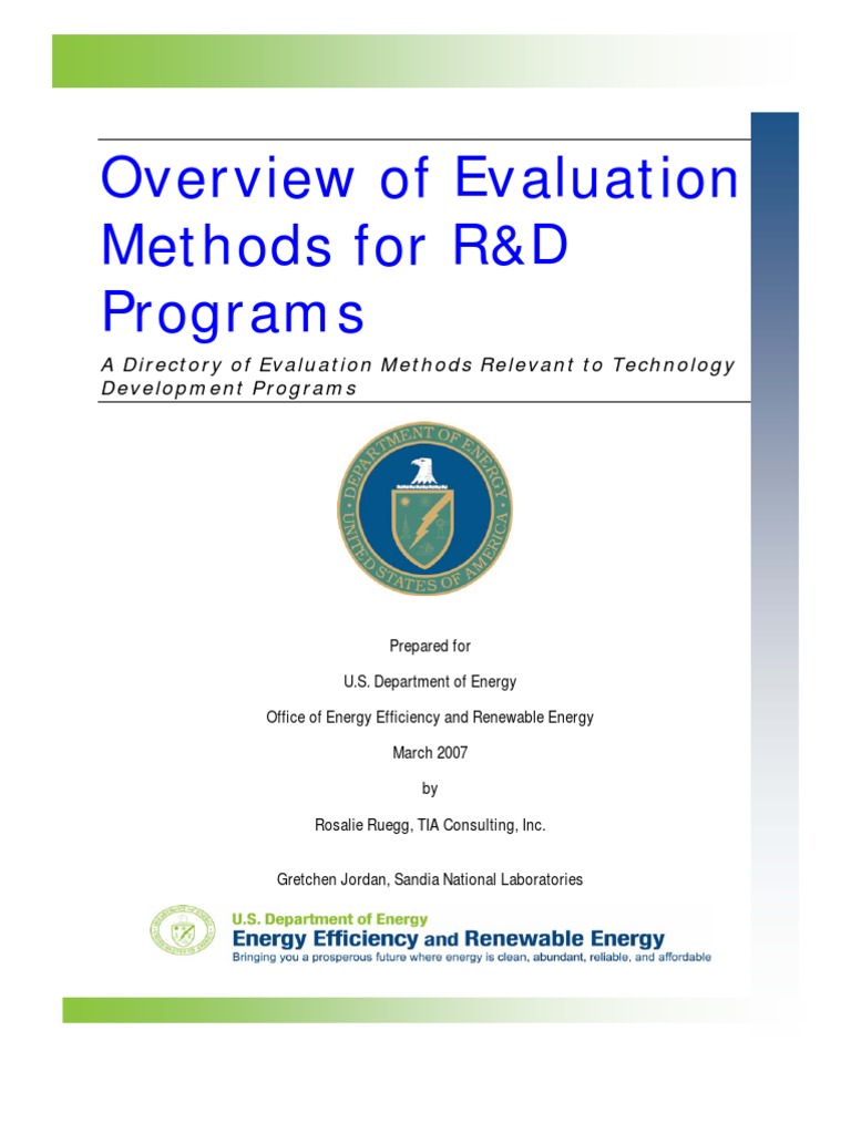 Evaluation Methods R and D | PDF | Causality | Evaluation
