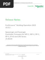 Release Notes v5.0.3 and v5.00.03 - EcoStruxure Building Operation 2023 and SpaceLogic, EasyLogic Controller Firmware