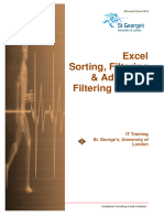 Excel Sorting, Filtering & Advanced Filtering of Data: IT Training St. George's, University of London