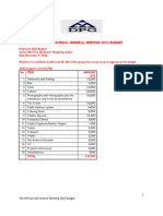 The DPG AGM 2023 Proposed Budget