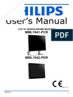 User Manual - 19 Inch LCD Monitor (MML1941-PCR MML1942-PER)