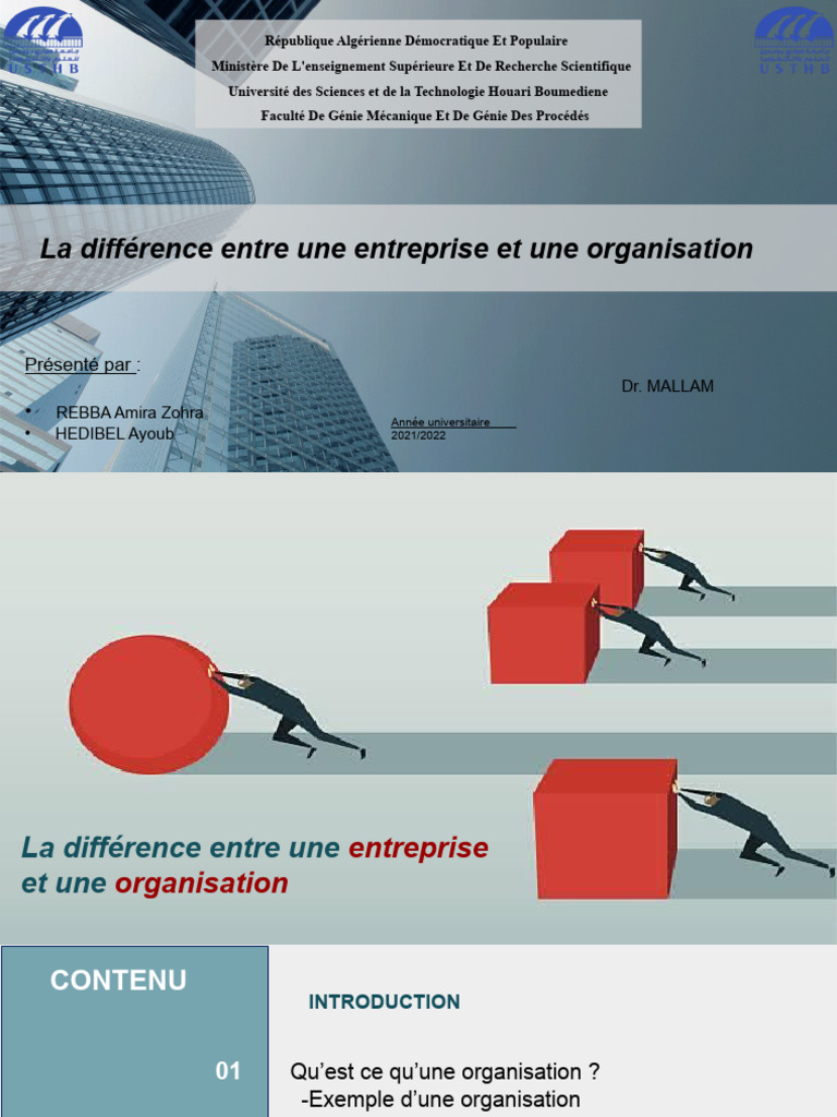 La Difference Entre Une Entreprise Et Une Organisation G3 1 | PDF ...