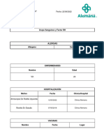 Registro de Salud: Grupo Sanguíneo y Factor RH