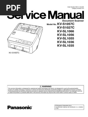 Panasonic KV-SL1056 Scanner Guide | PDF | Soldering | Image Scanner