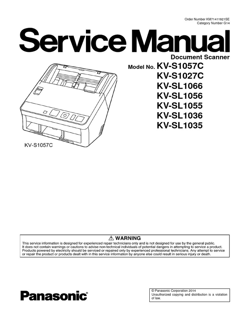 Panasonic KV-SL1056 Scanner Guide | PDF | Soldering | Image Scanner