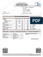 Bulletin Du Premier Semestre: Cem Lamine Niasse (Ex Pikine 9) ANNEE SCOLAIRE: 2022-2023