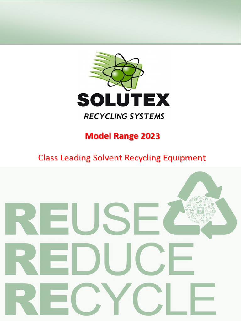 Solutex-Solvent-Recycling-Range-2023 | PDF | Paint | Pump