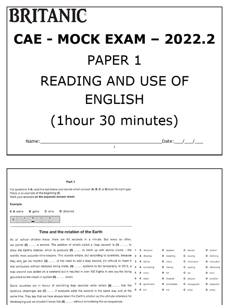 Paper 1 Reading and Use of English PDF