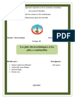 Les Piles Électrochimiques Et Les Piles A Combustible