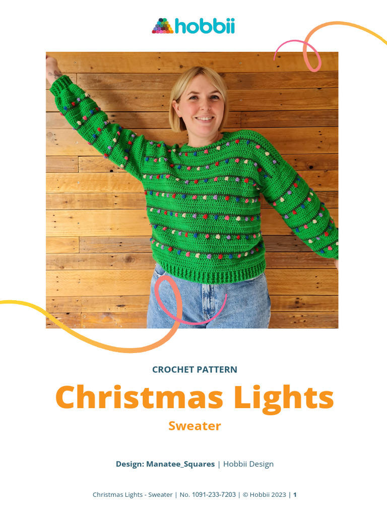 1695888036 Christmas Lights Sweater Us PDF Crochet Yarn