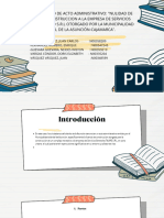 Caso de Nulidad de Acto Administrativo Nulidad de Licencia de Construccion A La Empresa de Servicios Generales Tauro S.R.L Otorgado Por La Municipalidad Distrital de La Asunción-Cajamarca".