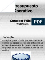 El Presupuesto Operativo