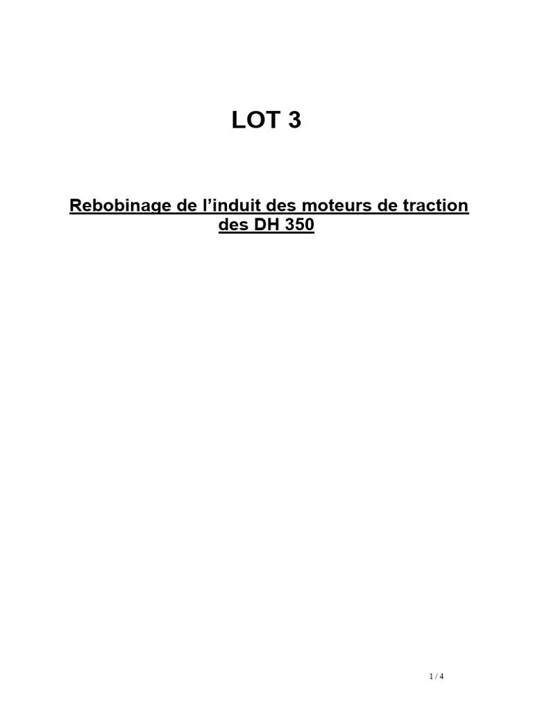 Rebobinage moteurs DH 350 | PDF | Locomotives