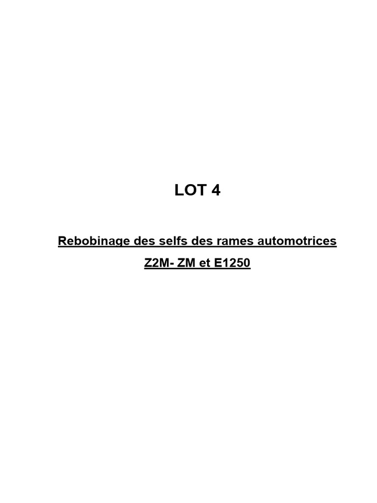 Rebobinage des selfs Z2M et E1250 | PDF | Inducteur | Électrotechnique