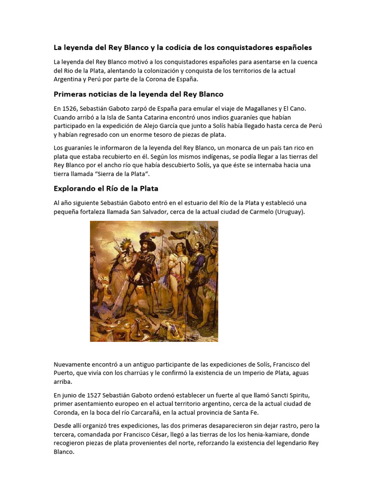 La leyenda del Rey Blanco y la codicia | PDF