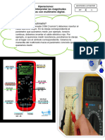 ¿Cómo Usar Un Multímetro?: Operaciones: Medir e Interpretar Las Magnitudes Eléctricas Con Multímetro Digital