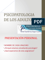 Psicopatologia de Los Adultos I Presentacion de Materia - Sin Videos